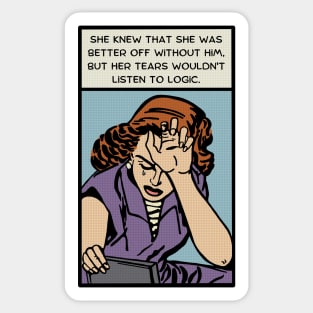 Comic Woman Is Better Off Sticker